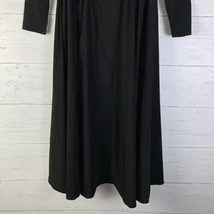 Parthea Long Sleeve Tie Back A-Line Dress - Black size M thumbnail 3