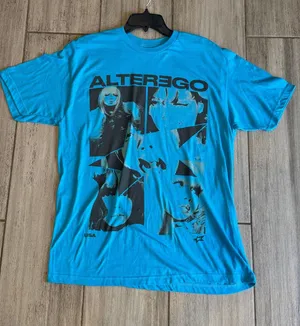 Hot Topic LISA Alter Ego Star Collage T-Shirt Blue Size Large thumbnail 1
