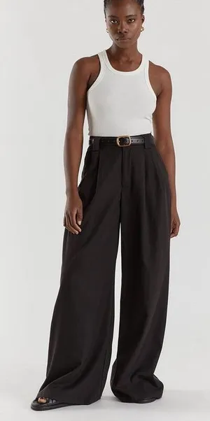 DISSH Harley wool‎ blend black trousers high rise pants thumbnail 1