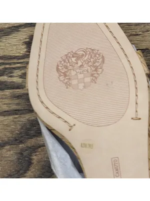 NWT Vince Camuto Hamda Ankle Strap High Heel Sandals Natural Brown / Gold 8.5M thumbnail 16