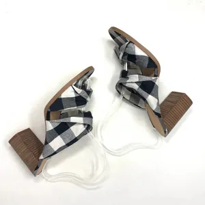Madewell Alexandria Buffalo Plaid Mule Sandals in Black & White Size US‎ 9 thumbnail 3