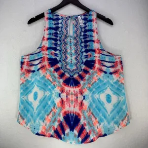 Xhilaration Tank Top Women Sz XL Sheer Multicolor thumbnail 1