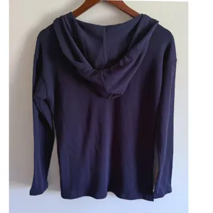 Lilly Pulitzer Navy Blue French Terry V-Neck Hudson‎ Pullover Hoodie Sz Small thumbnail 2