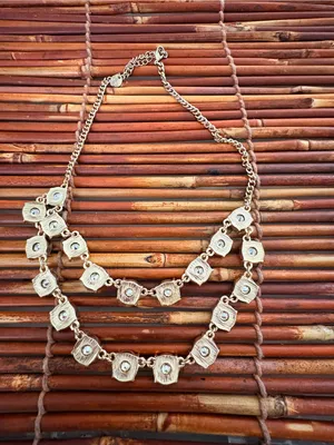 Simply Vera Vera Wang Gold-Tone Double Strand Necklace Ruby Red Stones 18”-20” thumbnail 4