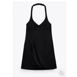 NEW ZARA Satin Bustier Mini Dress Black LARGE thumbnail 9