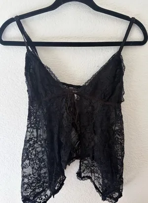 Urban Outfitters black lace tank thumbnail 1