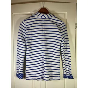 Hatley Nautical‎ Striped Jacket Blazer Womens Small Stretch Preppy Country Club thumbnail 4