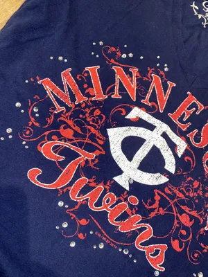Minnesota Twins Baseball Tee Shirt Top Blue Size M thumbnail 2