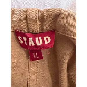 STAUD Cargo Skirt Womens XL NEW Tan Cotton Midi Drawstring Toggle Utility‎ Skirt thumbnail 7