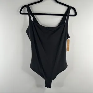 Skims Women's Fits Everybody Square Neck Bodysuit Top Shirt Onyx NWT size M thumbnail 3