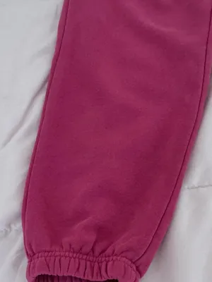 Out from Under pink Fuchsia Drawstring Jogger Pants sweatpants, size XS pockets thumbnail 7