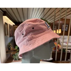 Pink Bucket Hat S/M‎ DG Letter Patch Silver Grommet Style by Ethos Y2K Aesthetic thumbnail 2