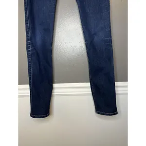 Abercrombie & Fitch Jeans Womens 6 28 Dark Wash Skinny Mid Rise Stretch Denim thumbnail 3