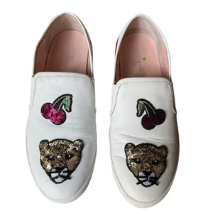 Kate Spade New York Lizbeth Slip-On Sneakers Sequin Cat Meow Lips Cherries sz 9 thumbnail 6