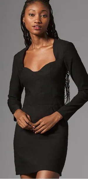 Anthropologie Long Sleeve Sweetheart Slim Dress new with tags thumbnail 1