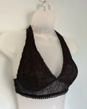 Victoria's Secret Bralette Black XS Lace Feminine Whimsygoth thumbnail 1