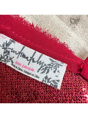 Free People Intimately Time To Shine Glam Red Sequin Mini Slip Dress Size Small thumbnail 8