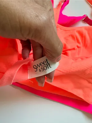 Neon Pink & Neon Coral Seamless Sports Bralettes - Women Intimates XL thumbnail 6