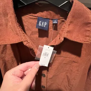 NWT GAP Brown Corduroy Button-Up midi Shirt dress sz small thumbnail 4