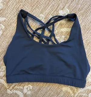 Senita Black Strappy Sports Bralette thumbnail 1