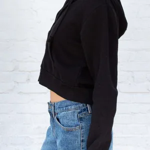 Brandy Melville John Galt Black CRYSTAL HOODIE one size thumbnail 3