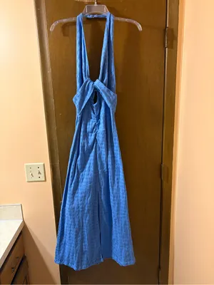 Free People Nya Maxi Dress in Blue thumbnail 3