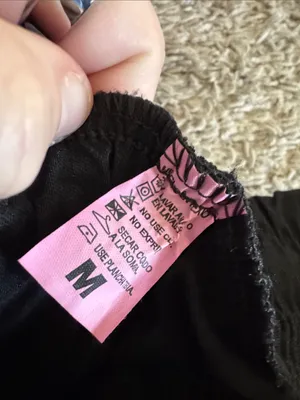 Women's Black Cargo Joggers with Drawstring Waist / C13 Size M thumbnail 4