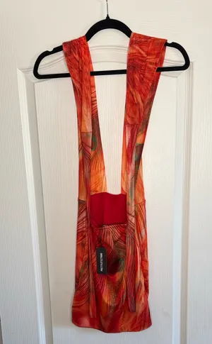 Red Halter Mini Dress Size 2 thumbnail 9