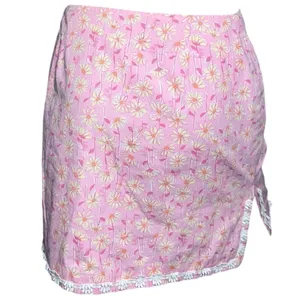 Lilly Pulitzer Vintage White Label Women’s Size 2 Pink Daisy Print Mini Skirt thumbnail 4