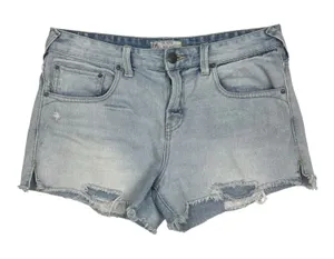 Free People Distressed Light Wash Cut Off Denim Jean Shorts Size 29 thumbnail 1