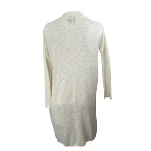 Vila Viril Women's White Basic Knitted Long Sleeve Duster Cardigan Sweater Top L thumbnail 4