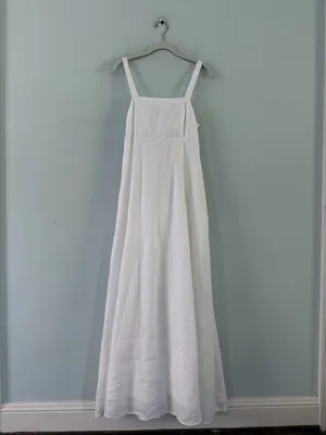 NWT Southern Tide Leighton‎ Linen Tie Back White Maxi Dress thumbnail 2