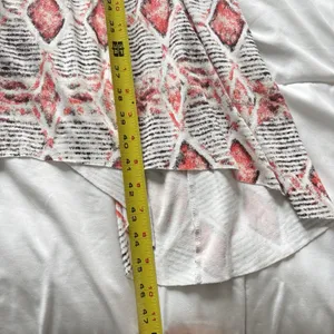 Fresh Produce Midi Dress Womens Large Geometric Pink Knit Stretch USA Y2K Whimsy thumbnail 4