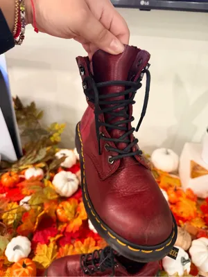 Dr. Martens Women's Oxblood Lace-Up Platform Boots thumbnail 10