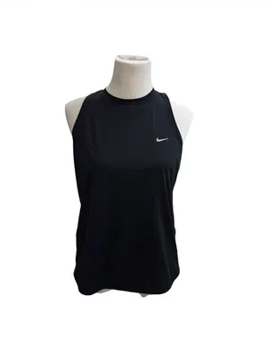 Nike Swift Dri Fit Running Tank Top Black Womens Large thumbnail 3