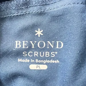 Beyond Scrubs Cargo Jogger Pants PL Unisex Navy Blue‎ Drawstring Medical thumbnail 3