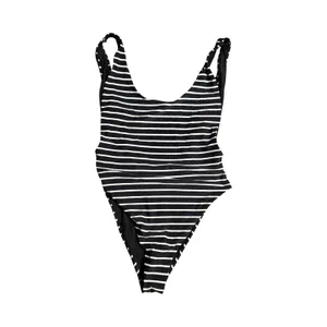 Aerie Super Scoop Striped One Piece Plunge Swimsuit Size: M‎ thumbnail 2