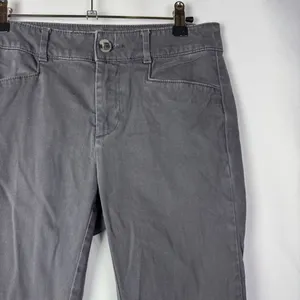 Ann Taylor LOFT Dark‎ Gray Skinny Ankle Chino Pants 0 thumbnail 3