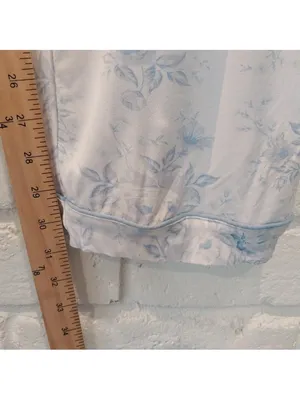 SHABBY CHIC Pajama Set Women Medium 6 Blue Floral Soft 2 PC Stretch Short Sleeve thumbnail 13