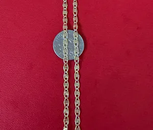 14k gold plated necklace 22 inch thumbnail 2