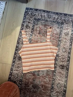 American Eagle Outfitters Stripped Square Neck Crop Top thumbnail 2