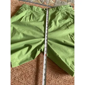 Vintage Ivy Crew Women’s High-Rise Pleated Green Shorts Bermuda Size 36 thumbnail 9