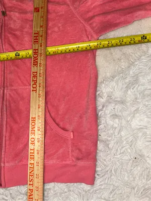 New York Laundry terry cloth dark pink 3/4 sleeve hoodie Y2K woman’s XL thumbnail 5