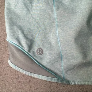 Lululemon Hotty Hot High Rise Athletic Shorts Heathered Icing Blue 12 thumbnail 8