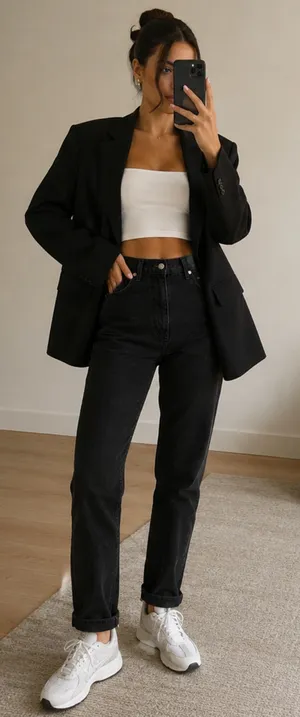 Abercrombie & Fitch 90s Straight Jeans Black Ultra High Rise 30x31 Denim thumbnail 1