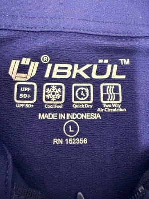 IBKUL Sleeveless Zip Polo Tank Blue Size L thumbnail 7