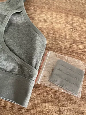NWT Mom Cozy Heather Gray Pumping Bra Size Medium thumbnail 5