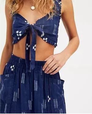 NEW Free People Calliope Crop Top Size Large thumbnail 1