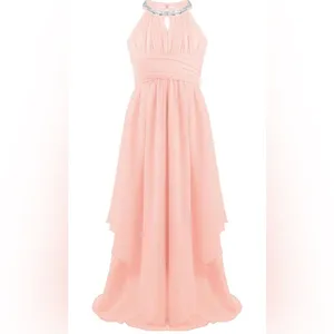 Girls Dress Sequined Halter Special Occasion Dresses Elegant Party Dress Maxi 16 thumbnail 1