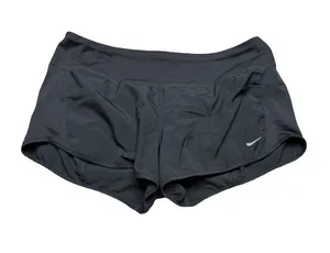 🏃 Nike Dri FIT Women’s Large 3” Running Athletic Shorts Lightweight Charcoal 🏃 thumbnail 1